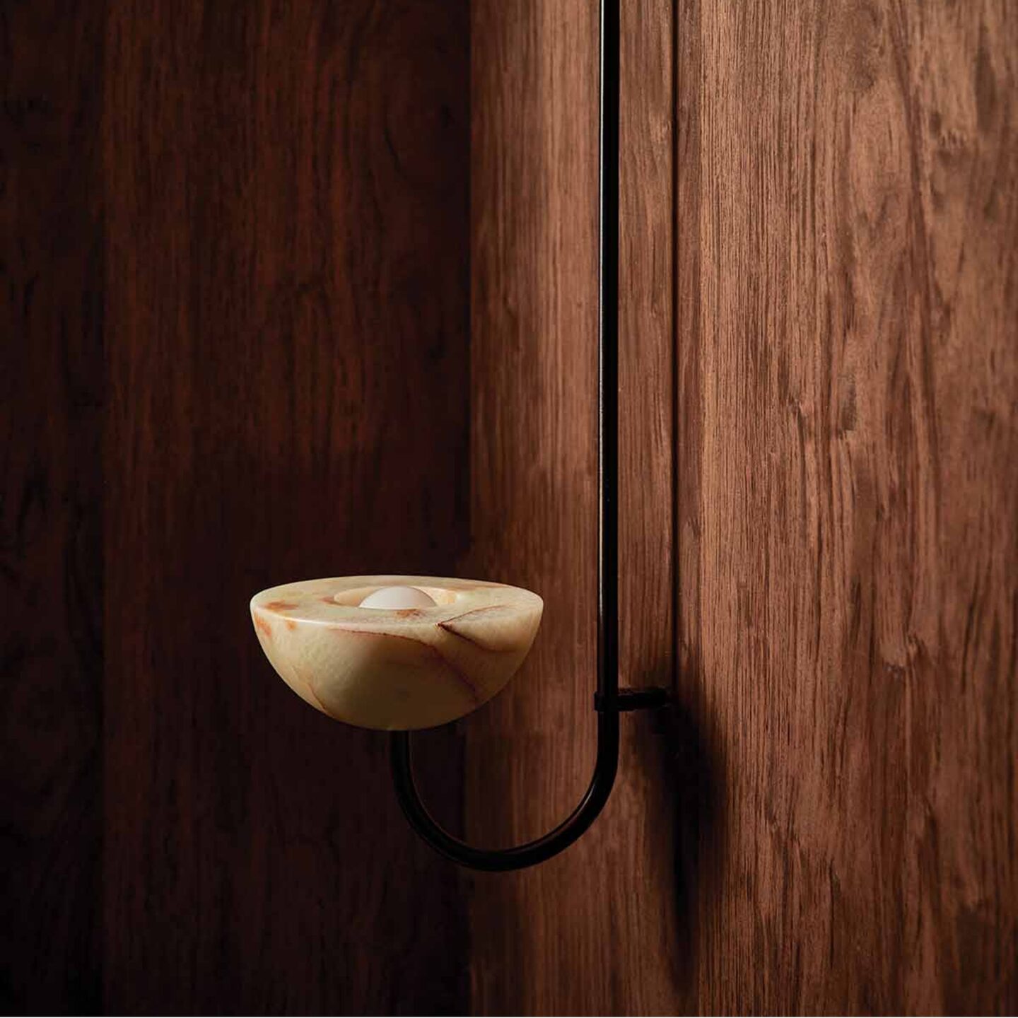 Aurelia Wall Light Large Jade Onyx & Brushed Black